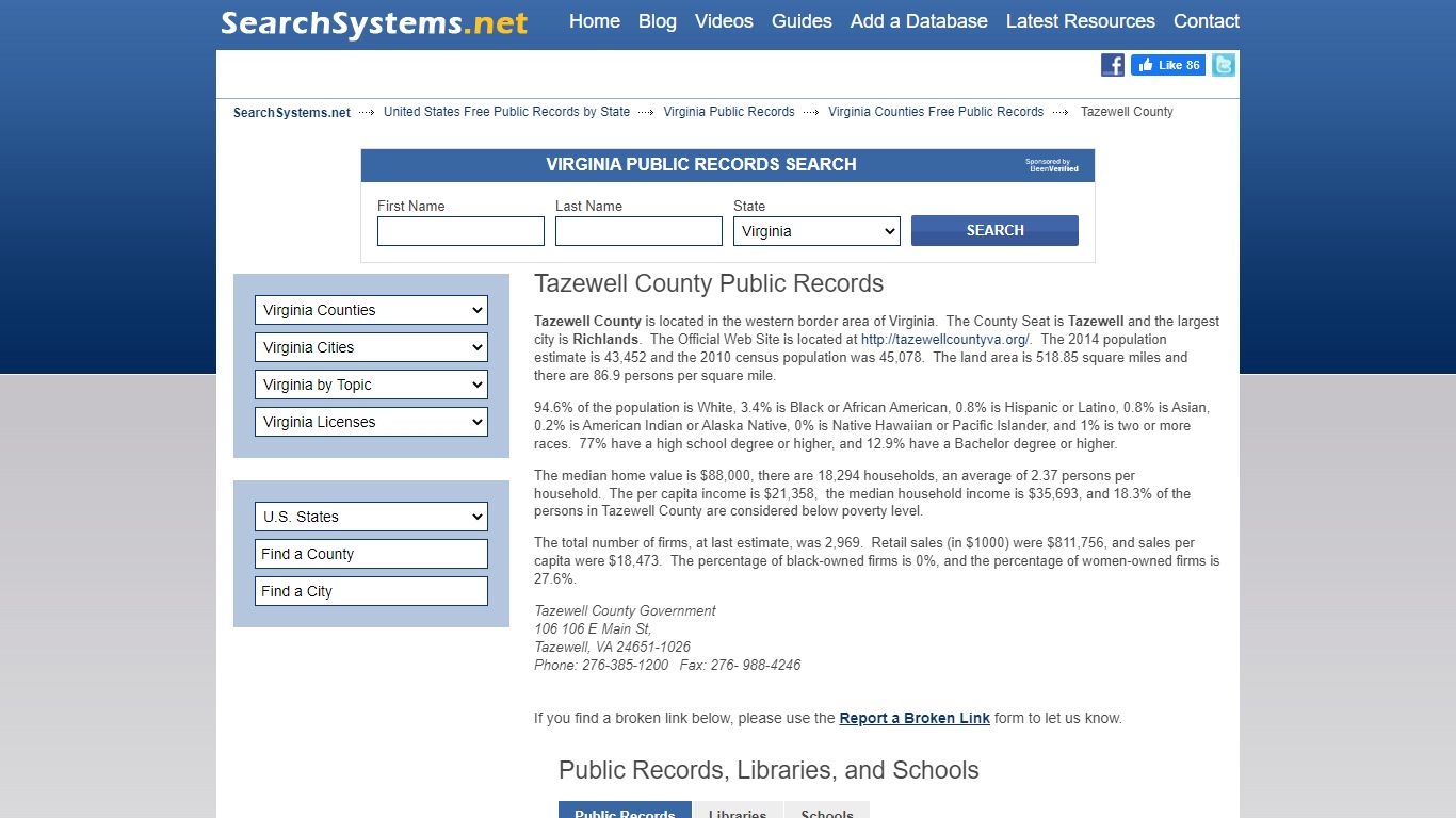 Tazewell County Criminal and Public Records